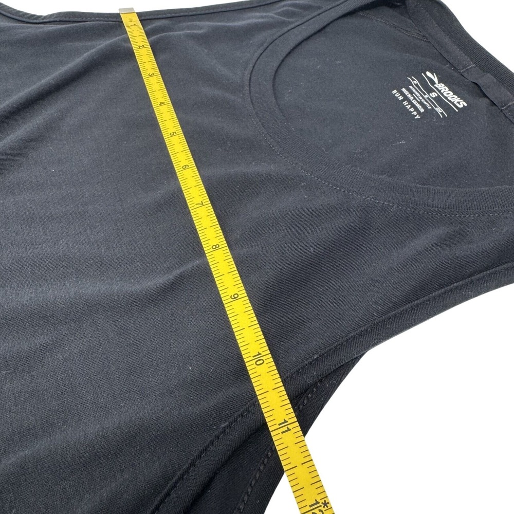 Brooks Running Tank Top Sleeveless Athletic Workout Run Happy Black Men Small - Picture 8 of 11